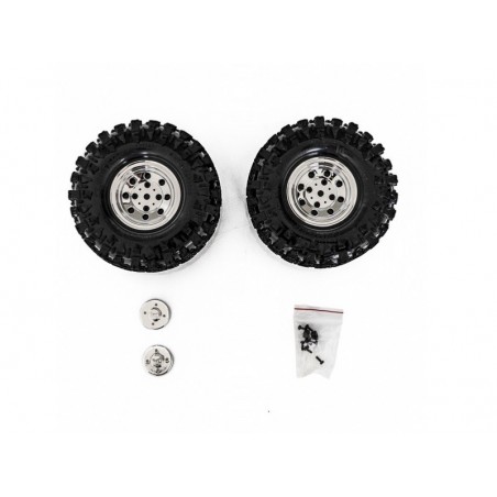 Neumáticos - Llantas cromadas completas CLIMBER 121/45 (el par) - FLASH RC
