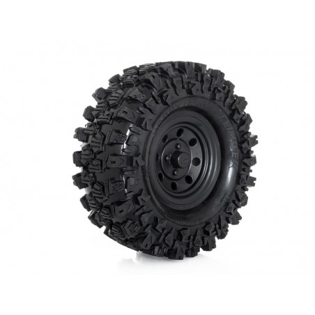 Reifen - Schwarze Kompletträder crawler CLIMBER 121/45 (das Paar) - FLASH RC