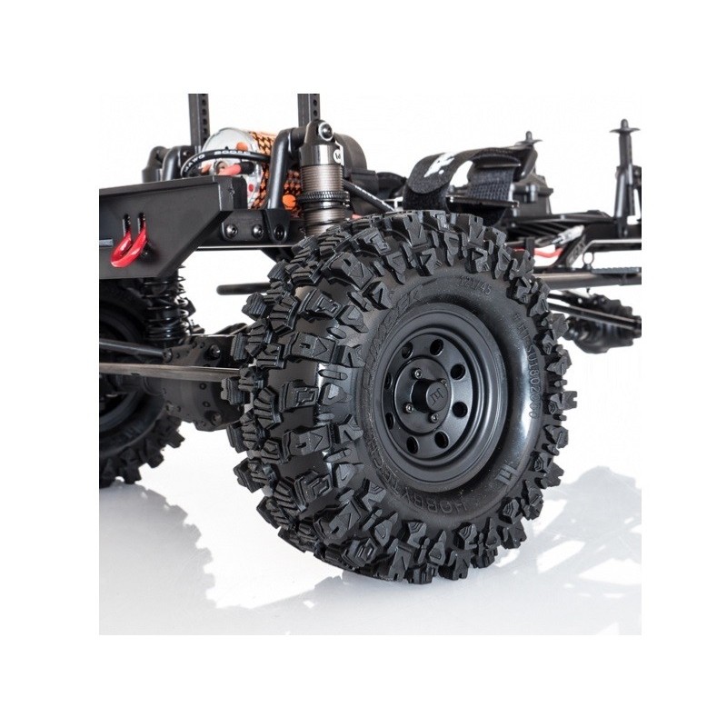Reifen - Schwarze Kompletträder crawler CLIMBER 121/45 (das Paar) - FLASH RC
