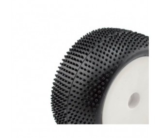 Neumáticos - Neumáticos TT 1/10 traseros MINI spikes montados en llantas (el par) - FLASH RC