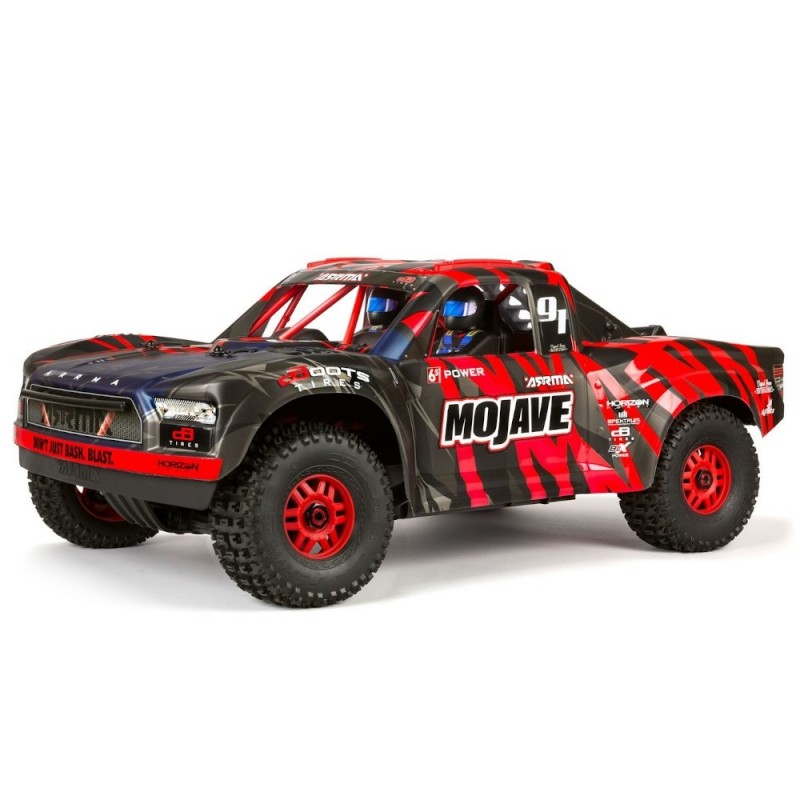 Geländetaugliche RC-Autos - ARRMA 1/7 Mojave 6S BLX 4WD Brushless Desert Truck RTR, rot und schwarz - FLASH RC