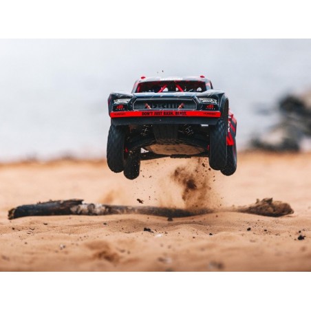 ARRMA 1/7 Mojave 6S BLX 4WD Brushless Desert Truck RTR, rouge et noir - FLASH RC