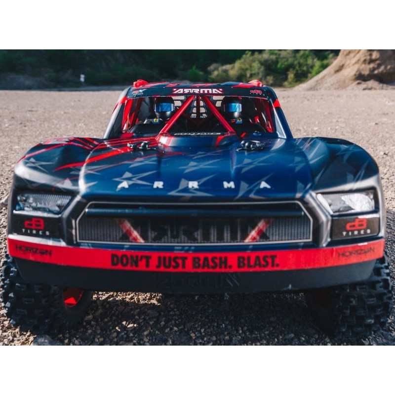Geländetaugliche RC-Autos - ARRMA 1/7 Mojave 6S BLX 4WD Brushless Desert Truck RTR, rot und schwarz - FLASH RC