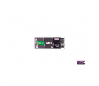 Batteries de réception - Batterie Lipo 2S 7.4V 2000mAh Straight TopFuel ECO RX Hacker - FLASH RC 2