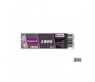 RC aircraft propulsion batteries - Lipo Hacker TopFuel Power-X MTAG 4S 14.8V 1800mAh 35C XT60 socket - FLASH RC