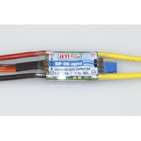 Interruptores electrónicos / magnéticos - Interruptor RC SP06 OPTO 6A JR - Jeti - FLASH RC