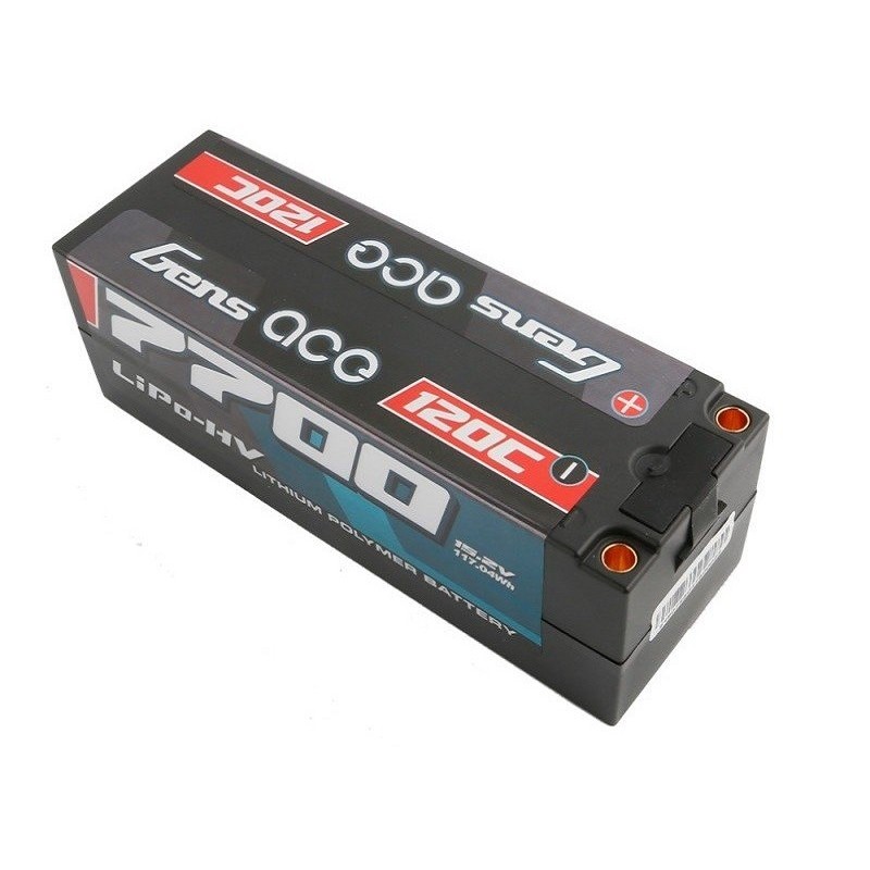 Batterien für RC-Autos und Boote - Batterie Gens Ace Hardcase, Lipo HV 4S 15.2V 7700mAh 120C Steckdose 5mm - FLASH RC