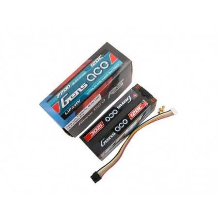Batteries voitures et bateaux RC - Batterie Gens Ace Hardcase, Lipo HV 4S 15.2V  7700mAh 120C Prise 5mm - FLASH RC