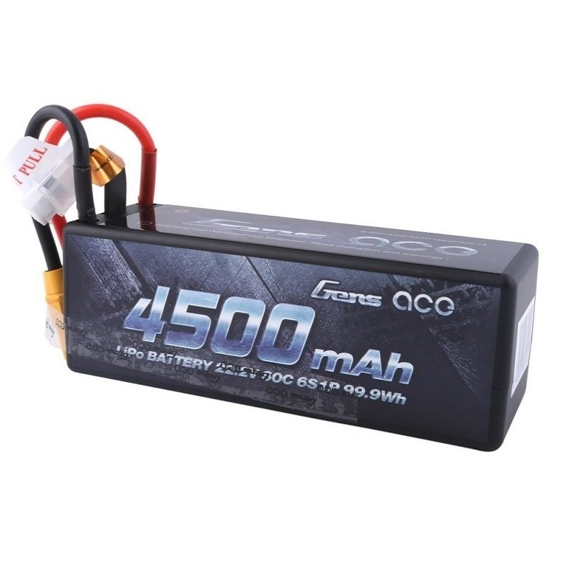 Baterías para coches y barcos RC - Batería Gens Ace, Lipo 6S 22.2V 4500mAh 60C hardcase XT90 socket - FLASH RC