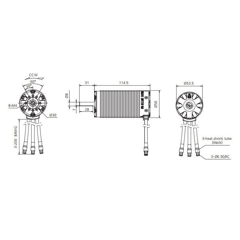 Combo - Hobbywing Combo brushless EZrun Max5 200A + moteur 56113SL 800KV - FLASH RC