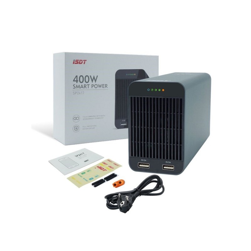Fuente de alimentación estabilizada - ISDT SP2417 Fuente de alimentación 17A/400W 24V con BattGo - FLASH RC