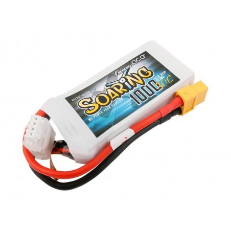 Baterías propulsión Aviones RC - Gensace Soaring lipo 3S 11.1V 1000mAh 30C socket XT60 battery - FLASH RC
