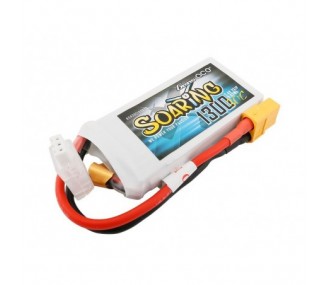 RC Aircraft propulsion batteries - Battery Gen ace Soaring lipo 2S 7.4V 1300mAh 30C socket XT60 - FLASH RC