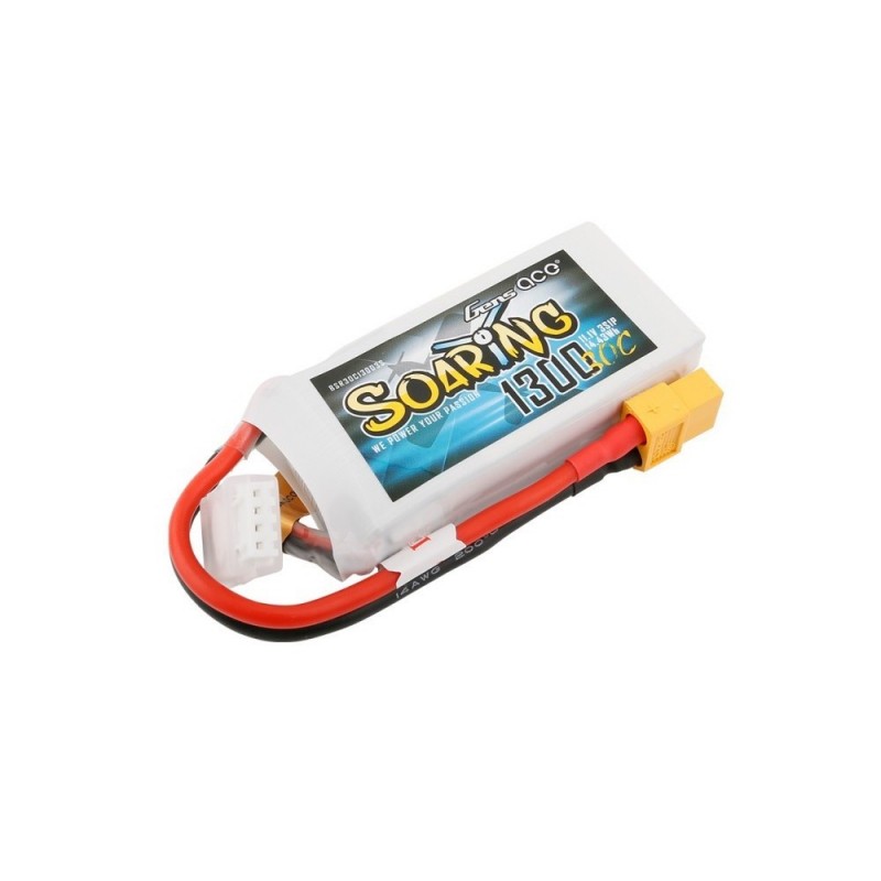 Batterie di propulsione per aerei RC - Gen ace Soaring lipo 3S 11.1V 1300mAh 30C presa XT60 - FLASH RC