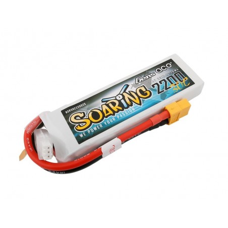 Batterien für den Antrieb von RC-Flugzeugen - Batterie Gen ace Soaring lipo 2S 7.4V 2200mAh 30C Steckdose XT60 - FLASH RC