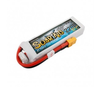 RC aircraft propulsion batteries - Gen ace Soaring lipo 3S 11.1V 2200mAh 30C socket XT60 - FLASH RC