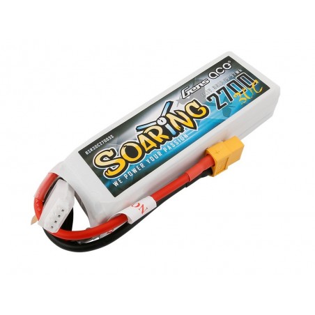 Baterías de propulsión de aviones RC - Gen ace Soaring lipo 3S 11.1V 2700mAh 30C socket XT60 - FLASH RC