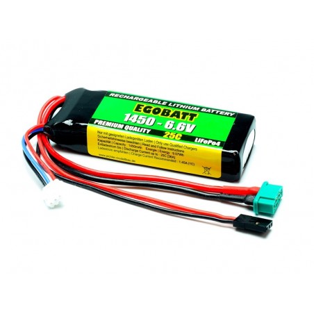 Empfängerakkus - LiFe-Akku EGOBATT 6,6V 1450mAh 25C JR/MPX - FLASH RC