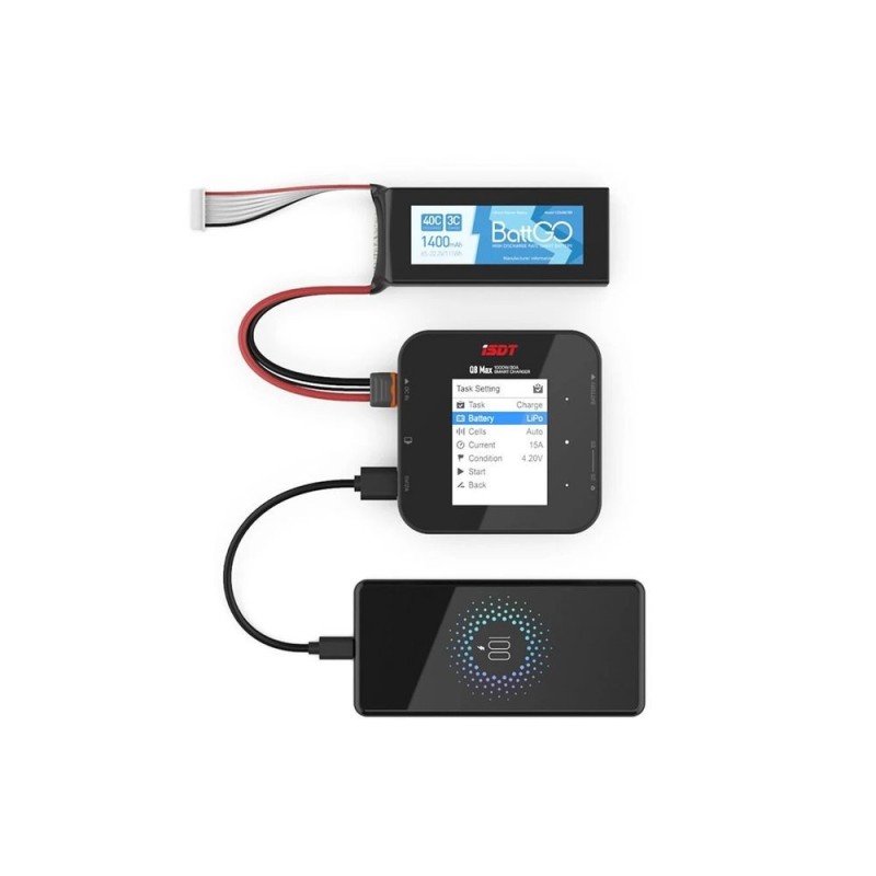 Cargadores - ISDT Q8 MAX BattGO 7(8)S/30A/1000W 10-34V DC charger - FLASH RC