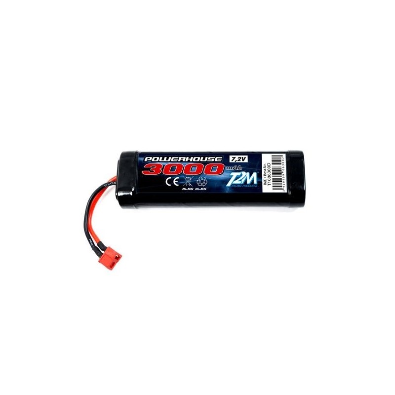 Batteries for RC cars and boats - Battery NiMh 7.2V 3000mAh Deans T2M - FLASH RC