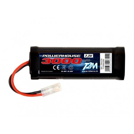 Batterien für RC-Autos und Boote - NiMh-Batterie 7.2V 3000mAh Tamiya T2M - FLASH RC