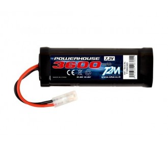 Baterías para coches y barcos RC - Batería NiMh 7.2V 3600mAh Tamiya T2M - FLASH RC