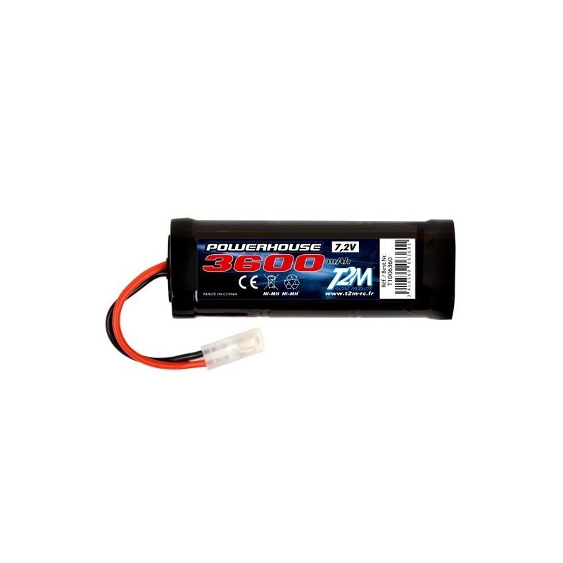 Batterien für RC-Autos und Boote - NiMh-Batterie 7.2V 3600mAh Tamiya T2M - FLASH RC