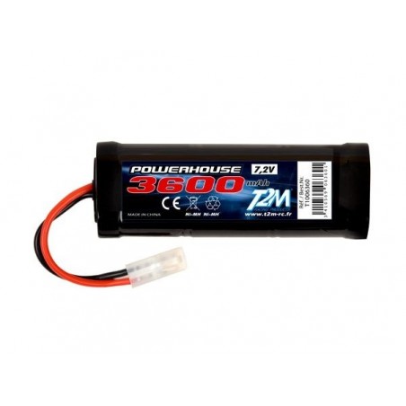 Batterie per auto e barche RC - Batteria NiMh 7.2V 3600mAh Tamiya T2M - FLASH RC