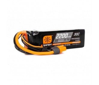 RC aircraft propulsion batteries - Smart Lipo 3S 11.1V 2200mAh 30C IC3 Spektrum battery - FLASH RC