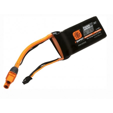 Batterie di propulsione per aerei RC - Smart Lipo 3S 11.1V 1300mAh 30C IC3 Spektrum batteria - FLASH RC