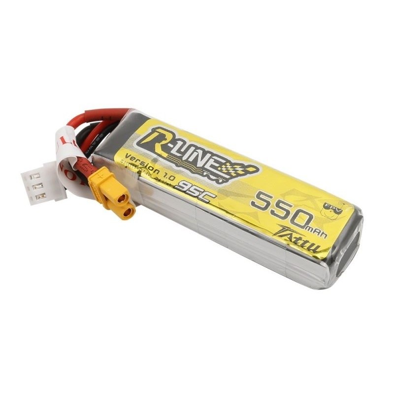 Batterien für den Antrieb von RC-Flugzeugen - Batterie Tattu lipo R-line 2S 7.4V 550mAh 95C Stecker xt30 - FLASH RC