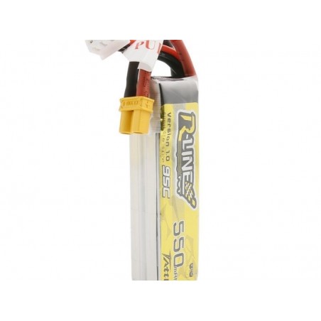 Batterie di propulsione per aerei RC - Tattu lipo R-line 2S 7.4V 550mAh 95C xt30 socket - FLASH RC