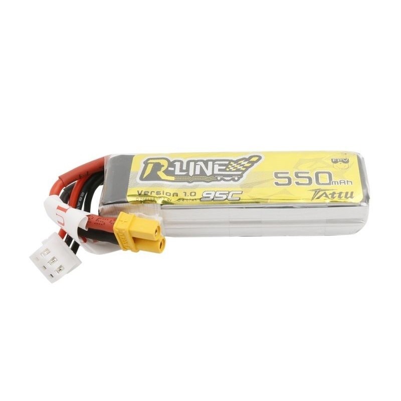 Batterien für den Antrieb von RC-Flugzeugen - Batterie Tattu lipo R-line 2S 7.4V 550mAh 95C Stecker xt30 - FLASH RC
