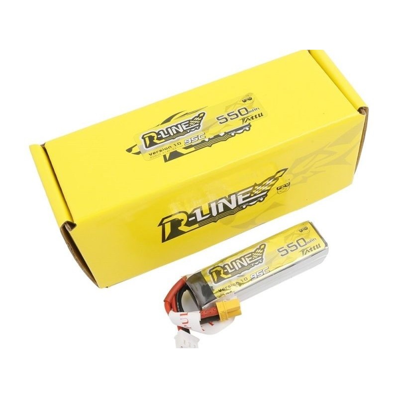 Batterien für den Antrieb von RC-Flugzeugen - Batterie Tattu lipo R-line 2S 7.4V 550mAh 95C Stecker xt30 - FLASH RC