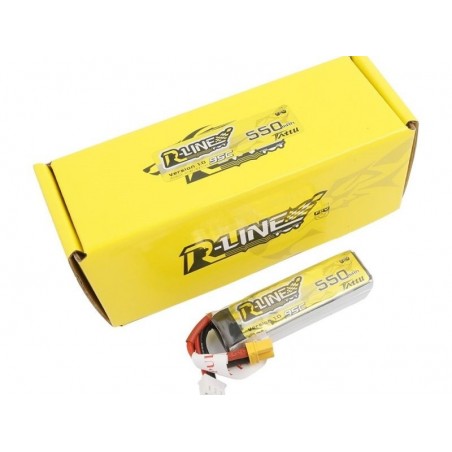 Batteries de propulsion avions RC - Batterie Tattu lipo R-line 2S 7.4V 550mAh 95C prise xt30 - FLASH RC