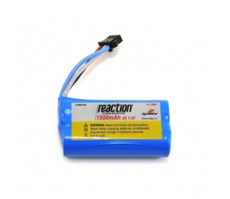 Batterie per auto e barche RC - Batteria Li Ion 7.4V 1500 mAh 2S per React 17 - DYNB0108 - FLASH RC