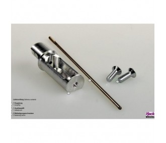 Crochets de remorquage & treuillage - Crochet de remorquage aluminium double pour montage platine - Hacker - FLASH RC