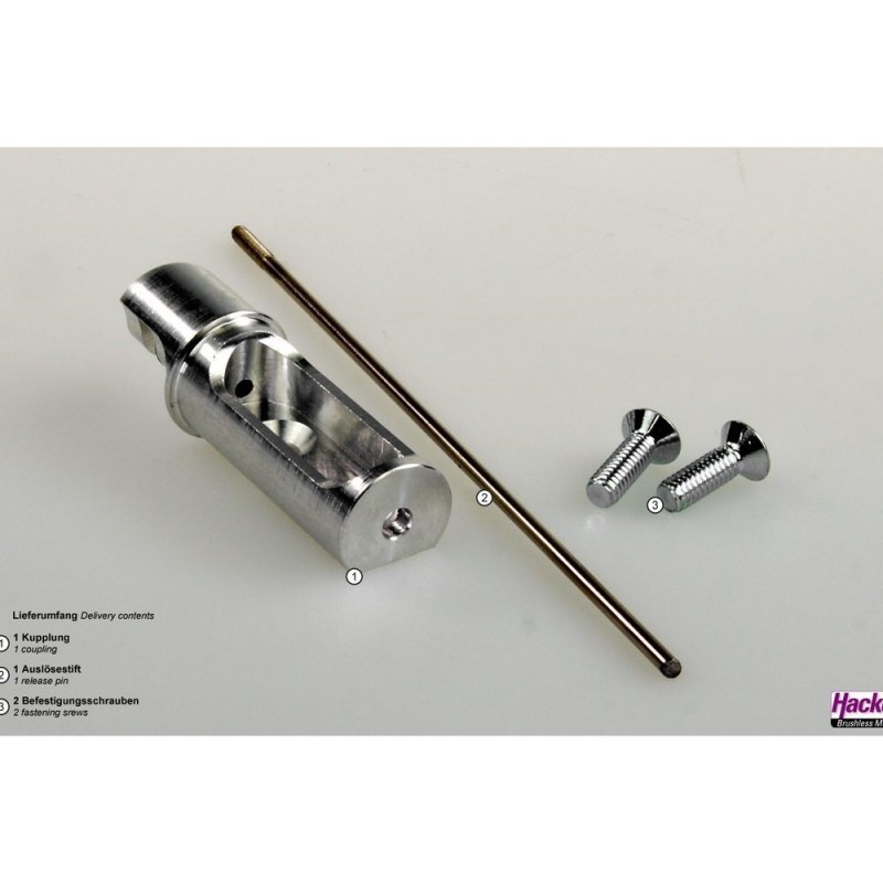 Ganchos de remolque y cabestrante - Gancho de remolque doble de aluminio para montaje en placa - Hacker - FLASH RC