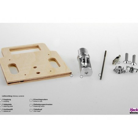 Abschlepphaken & Winde - Aluminium-Doppelschlepphaken mit Servoplatine - Hacker - FLASH RC