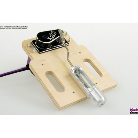 Ganci di traino e verricelli - Gancio di traino doppio in alluminio con piastra servo - Hacker - FLASH RC