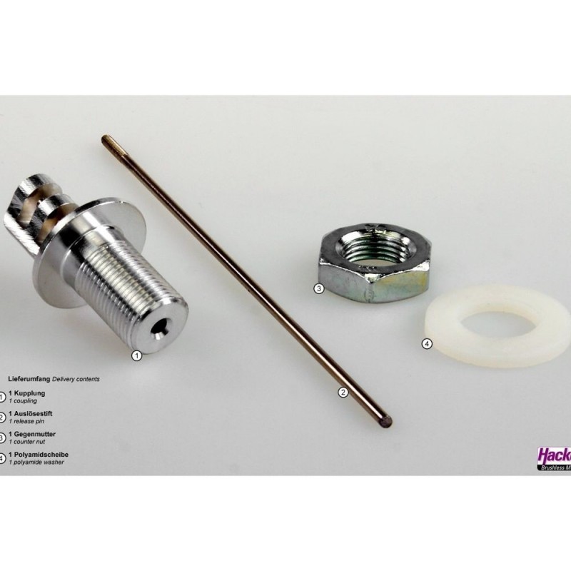 Ganchos de remolque y cabestrantes - Gancho de remolque doble de aluminio para montaje trasero - Hacker - FLASH RC