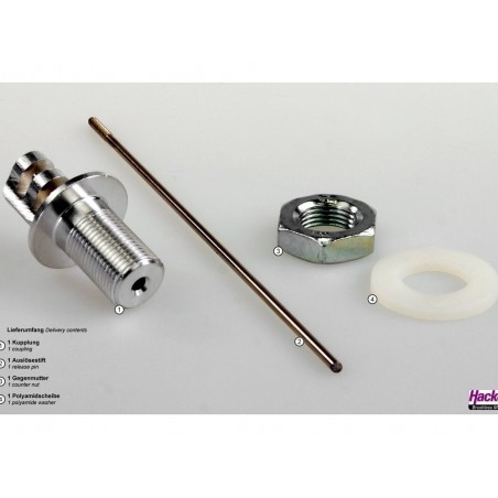 Crochets de remorquage & treuillage - Crochet de remorquage aluminium double pour montage arrère - Hacker - FLASH RC
