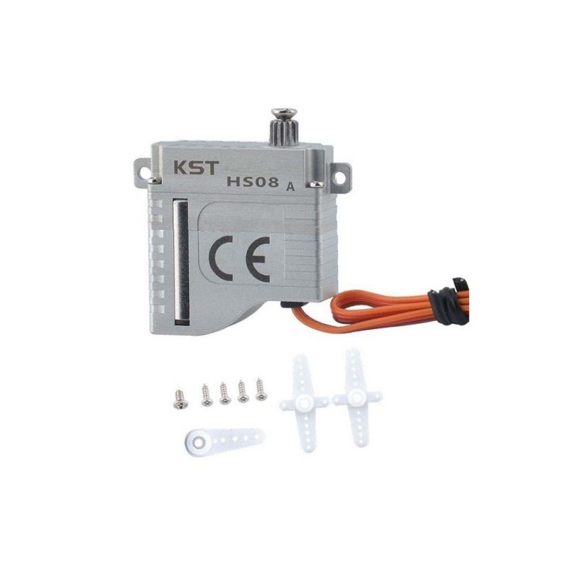 Servos - Servo micro KST HS08A MG HV (8g, 5.2kg.cm, 0.11s/60°) - FLASH RC
