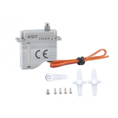 Servos - Servo micro KST HS08B MG HV (8g, 5.2kg.cm, 0.11s/60°) - FLASH RC