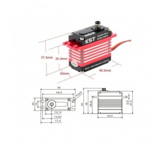 Servo KST X20-1035 MG HV (70g, 12kg.cm, 0.03s/60°) - FLASH RC 2