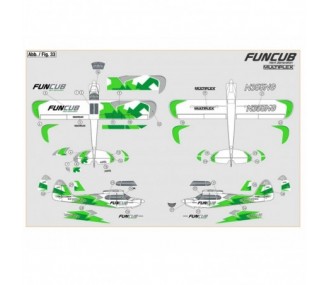 Planche de décoration FunCub NG vert A und B Multiplex - FLASH RC