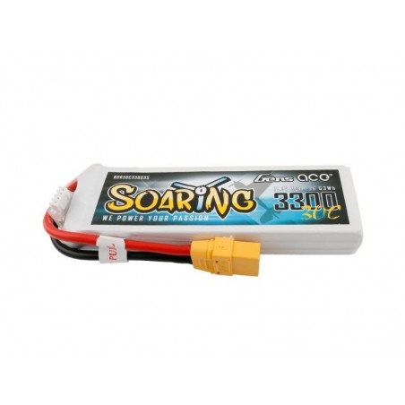 Batterie di propulsione per aerei RC - Gen ace Soaring lipo 3S 11.1V 3300mAh 30C socket XT90 - FLASH RC