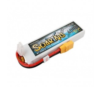 RC aircraft propulsion batteries - Gen ace Soaring lipo 3S 11.1V 4000mAh 30C socket XT90 - FLASH RC