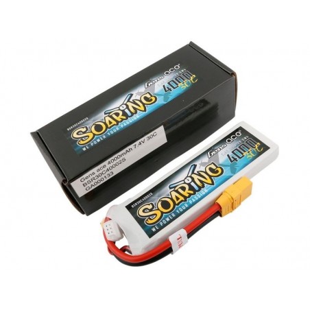 Batterie di propulsione per aerei RC - Gen ace Soaring lipo 2S 7.4V 4000mAh 30C presa XT90 - FLASH RC