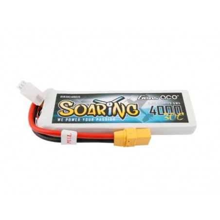 Batterie di propulsione per aerei RC - Gen ace Soaring lipo 2S 7.4V 4000mAh 30C presa XT90 - FLASH RC